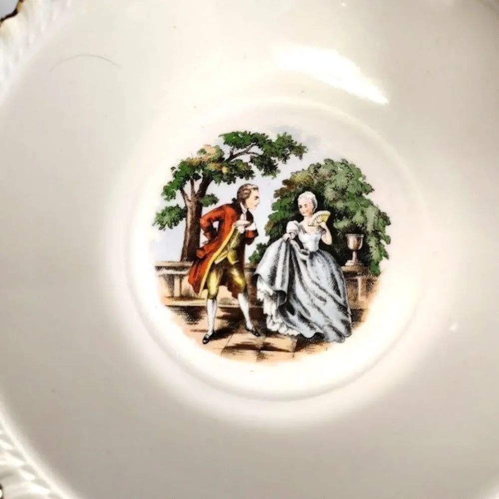 The Harker Pottery Company Courting Couple 2 Small Bowls  6